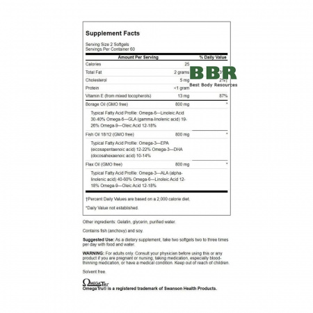 Multi Omega 3-6-9 120 Softgels, Swanson