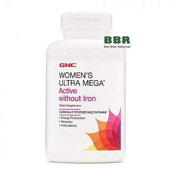 Womens Ultra Mega Active without Iron 90caps, GNC