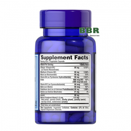 Vitamin B-50 B-Complex 50 Caps, Puritans Pride
