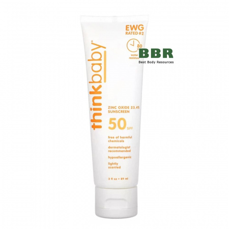 Крем Солнцезащитный с Цинком 50 SPF 89ml, ThinkBaby