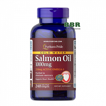 Salmon Oil 1000mg 240 Softgels, Puritans Pride