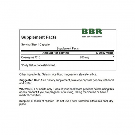 CoQ10 Maximum Strength 200mg 30 Caps, Swanson