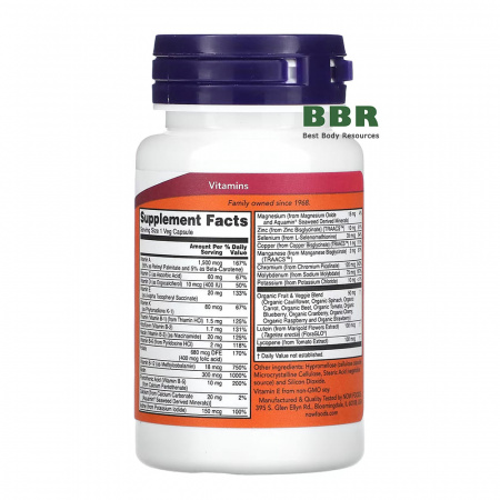 Daily Vits 30 Caps, NOW Foods