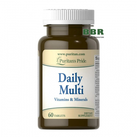 Daily Multi Vitamins and Minerals 60 Tabs, Puritans Pride Daily Multi Vitamins and Minerals 60 Tabs, Puritans Pride
