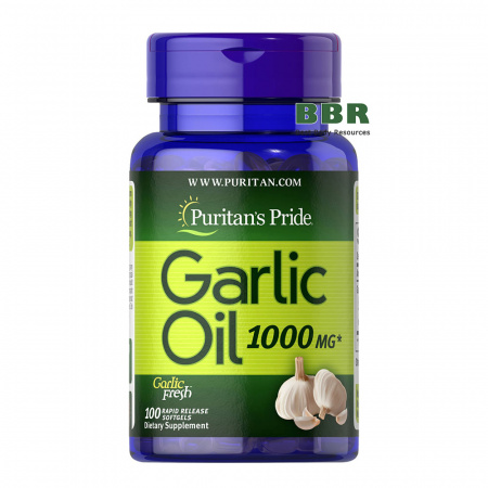 Garlic Oil 1000mg 100 Softgels, Puritans Pride
