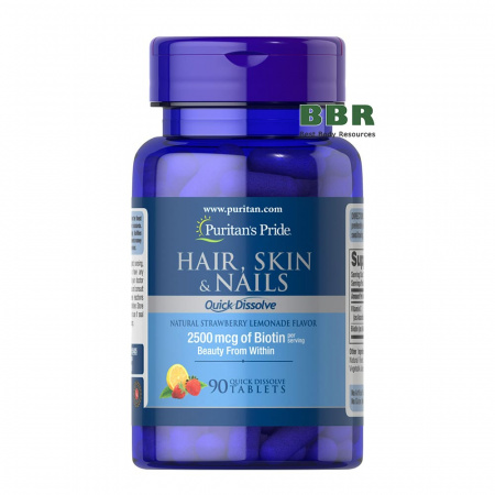 Hair, Skin & Nails Quick Dissolve 90 Tabs, Puritans Pride Hair, Skin & Nails Quick Dissolve 90 Tabs, Puritans Pride