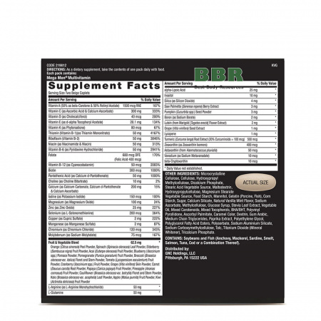 Mega Men Performance & Vitality Vitapak 30 Packs, GNC