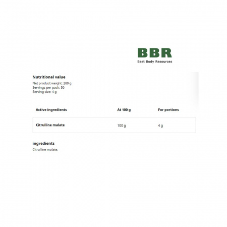 Citrulline Malate 200g, UNS