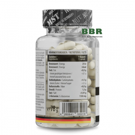 L-Glutamine 1100 60 Caps, MST