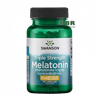 Triple Strength Melatonin 10mg 60 Caps, Swanson