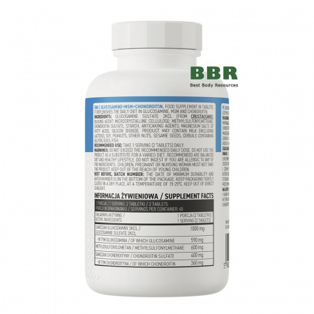 Glucosamine + MSM + Chondroitin 90 Tabs, OstroVit