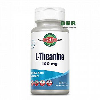 L-Theanine 100mg 30 Tabs, KAL