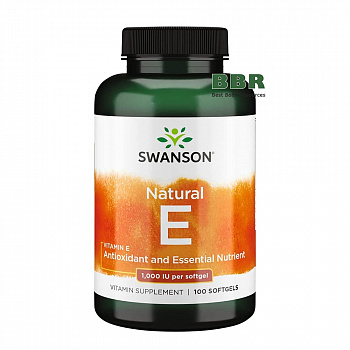Natural Vitamin E 1000iu 100 Softgels, Swanson