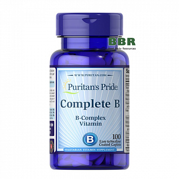 Complete B-Complex Vitamin 100 Tabs, Puritans Pride