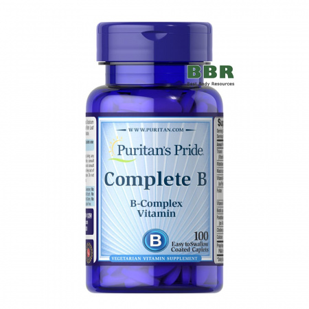 Complete B-Complex Vitamin 100 Tabs, Puritans Pride