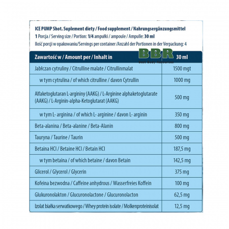 Ice Pump Shot 120ml, Fitness Authority