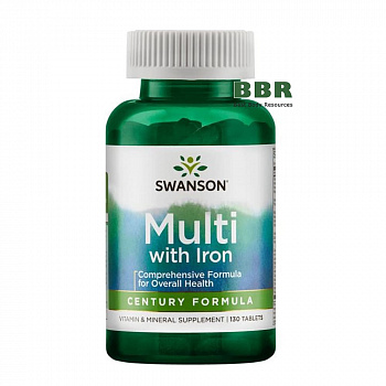 Multi with Iron Century Formula 130 Tabs, Swanson