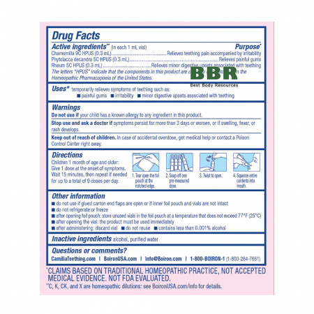Camilia Teething Relief 30 Doses, Boiron