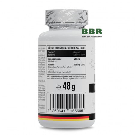 Alpha Lipoic Acid With Vitamin C 60 Caps, MST