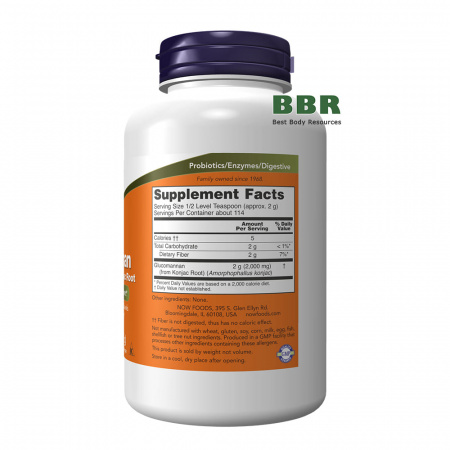 Glucomannan Pure Powder 227g, NOW Foods