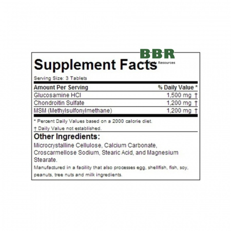 Glucosamine & Chondroitin MSM 180tab, SAN