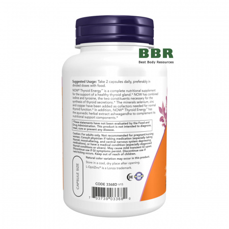Thyroid Energy 180 Veg Caps, NOW Foods