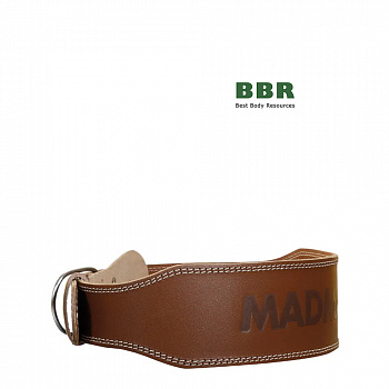 Пояс для тяжелой атлетики MFB-246 Full Leather Brown, MadMax