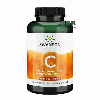 Vitamin C 1000mg with Rose Hips 90 Caps, Swanson