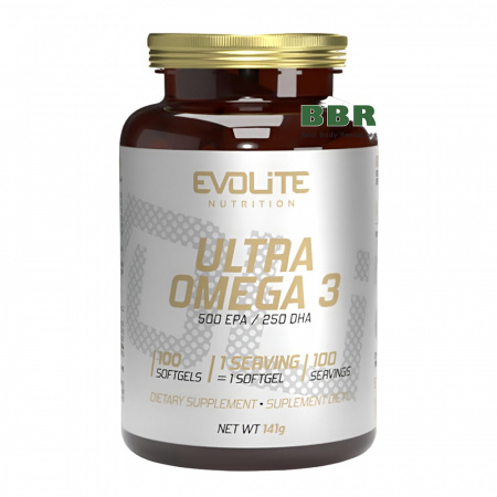 Ultra Omega 3 500 EPA 250 DHA 100 Softgels, Evolite