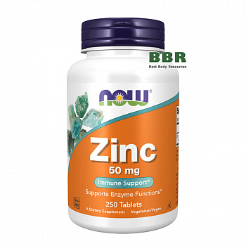 Zinc 50mg 250 Tabs, NOW Foods