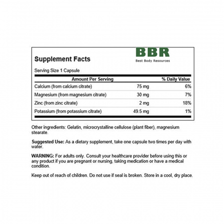 Mineral Citrate Complex 60 Caps, Swanson