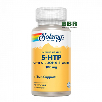 5-HTP with St.Johns Wort 100mg 30 Veg Caps, Solaray