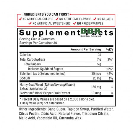 Horny Goat Weed Extract 150mg 90 Gummies, Force Factor