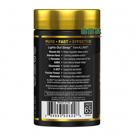 Lights Out SLEEP 60 Caps, AllMax