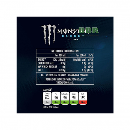 Monster Energy Ultra Zero Sugar 500ml, Monster