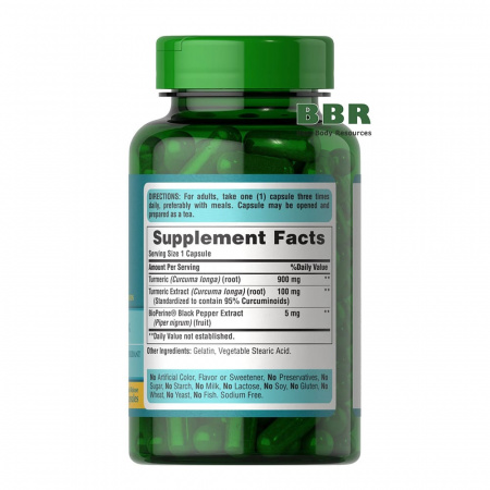 Turmeric Curcumin 1000mg 60 Caps, Puritans Pride