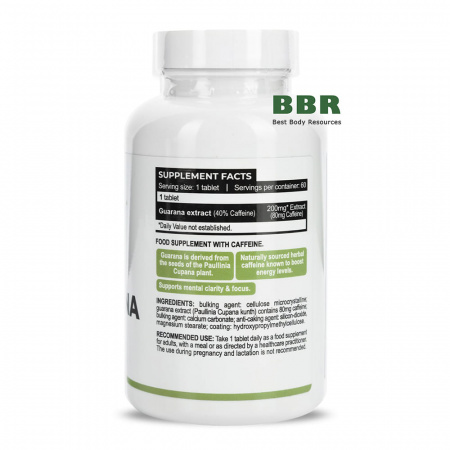 Guarana 200mg 60 Tabs, Progress Nutrition