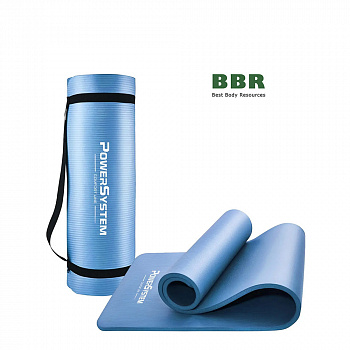 Коврик для йоги и фитнеса 4017BU Blue, PowerSystem