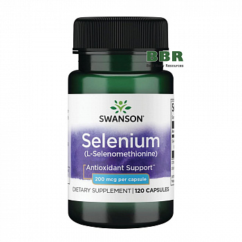 Selenium L-Selenomethionine 200mcg 120 Caps, Swanson