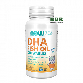 Kids Chewable DHA 60 Softgels, NOW Foods