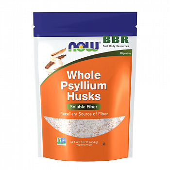 Whole Psyllium Husk Powder 454g, NOW Foods