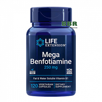 Mega Benfotiamine 250mg 120 Veg Caps, Life Extension