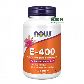 E-400 mixed + Selenium 100 Softgels, NOW Foods
