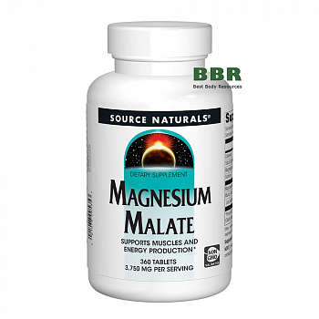 Magnesium Malate 360 Tabs, Source Naturals