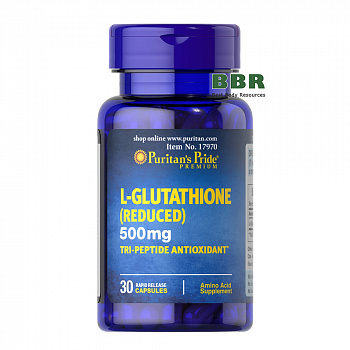 L-Glutathione Reduced 500mg 30 Caps, Puritans Pride