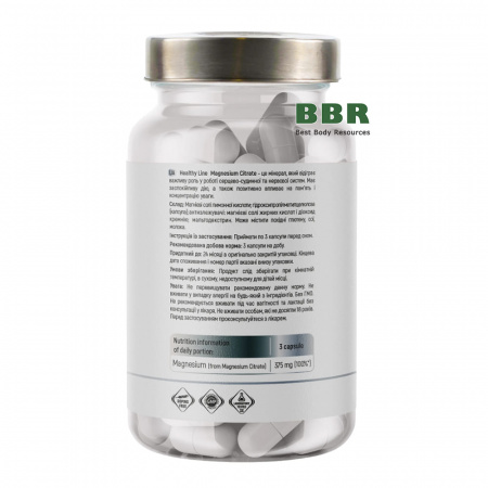 Magnesium Citrate 375mg 90 Caps, Sport Generation