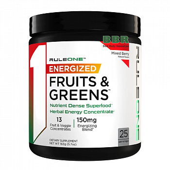 R1 Energized Fruits and Greens 25 Servings, Rule One