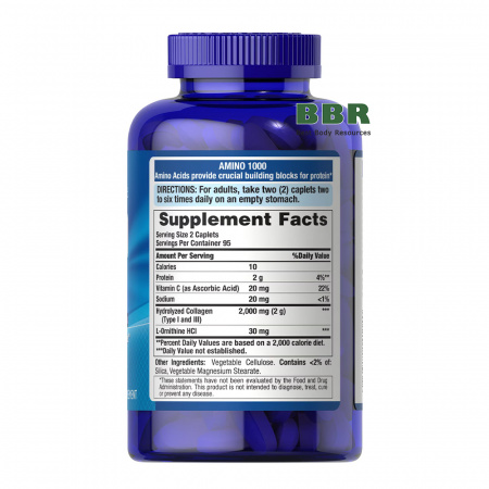 Amino 1000 190 Tabs, Puritans Pride 