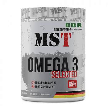 Omega 3 65% Selected 300 Softgels, MST