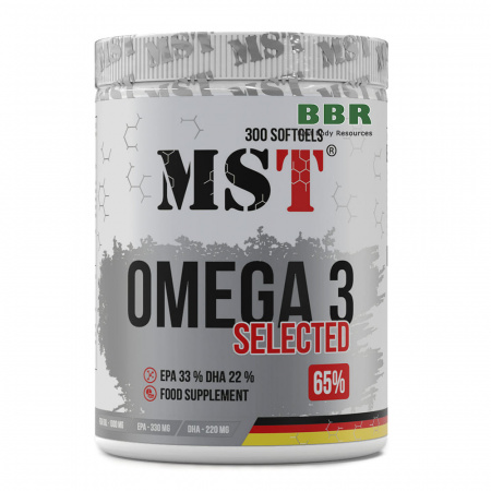 Omega 3 65% Selected 300 Softgels, MST